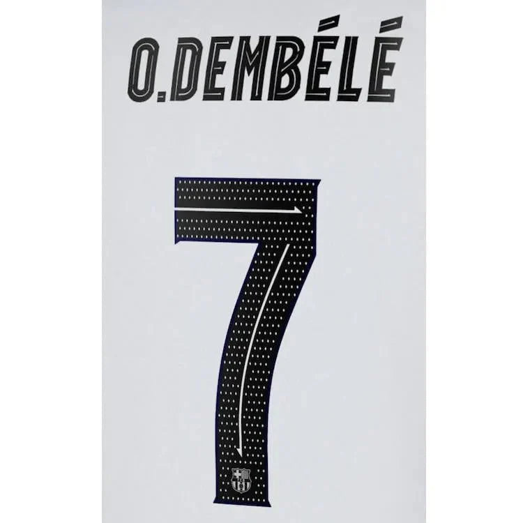 Barcelona 2022-23 Third O. Dembele #7 Jersey Name Set