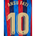 Barcelona 2022/23 Home Ansu Fati #10 Jersey Name Set