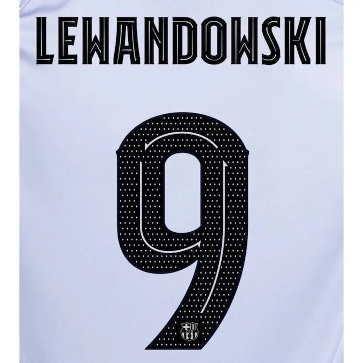 Barcelona 2022/23 Third Lewandowski #9 YOUTH Jersey Name Set
