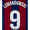 Barcelona 2023/24 Home Lewandowski #9 Jersey Name Set