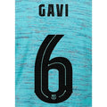 Barcelona 2023/24 Third Gavi #6 Jersey Name Set (CL Version)