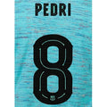 Barcelona 2023/24 Third Pedri #8 Jersey Name Set (CL Version)