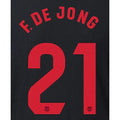 Barcelona 2024/25 Away F. DE JONG #21 Official Name Set