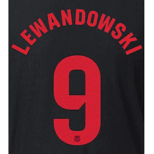 Barcelona 2024/25 Away LEWANDOWSKI #9 Youth Official Name Set
