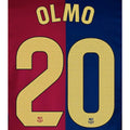 Barcelona 2024/25 Home OLMO #20 Official Name Set
