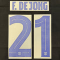 Barcelona 2024/25 Third F. DE JONG #21 Official Name Set (CL Version)