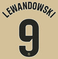 Barcelona 2025/26 Away LEWANDOWSKI #9 Youth Official Name Set