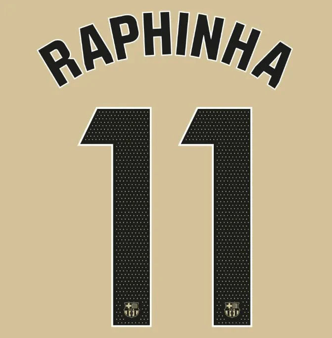 Barcelona 2025/26 Away RAPHINHA #11 Youth Official Name Set