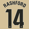 Barcelona 2025/26 Away RASHFORD #14 Youth Official Name Set