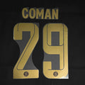 Bayern Munich 2021/22 Away Coman #29 Jersey Name Set