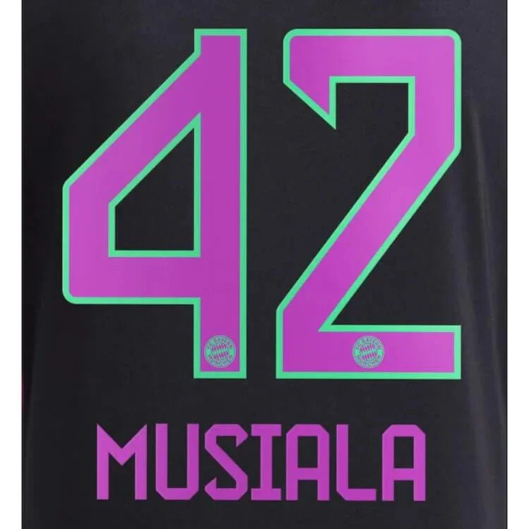 Bayern Munich 2023/24 Away Musiala #42 Youth Jersey Name Set