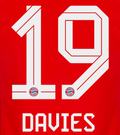 Bayern Munich 2025/26 Home DAVIES #19 Official Name Set