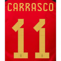 Belgium 2022-23 Home Carrasco #11 Jersey Name Set