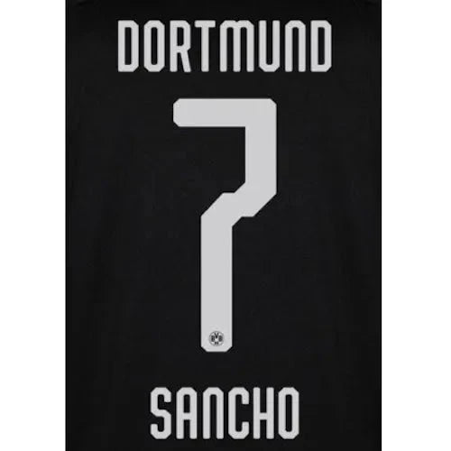 Borussia Dortmund 2019/20 Away Sancho 7 Jersey Name Set