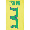 Brazil 2022-23 Home T. Silva #3 Jersey Name Set