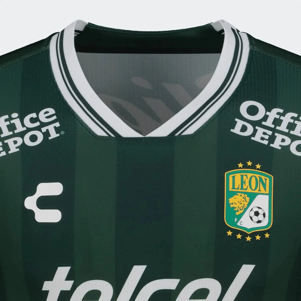 Charly 2025-26 Leon Men's Stadium Home Long-Sleeve Soccer Jersey