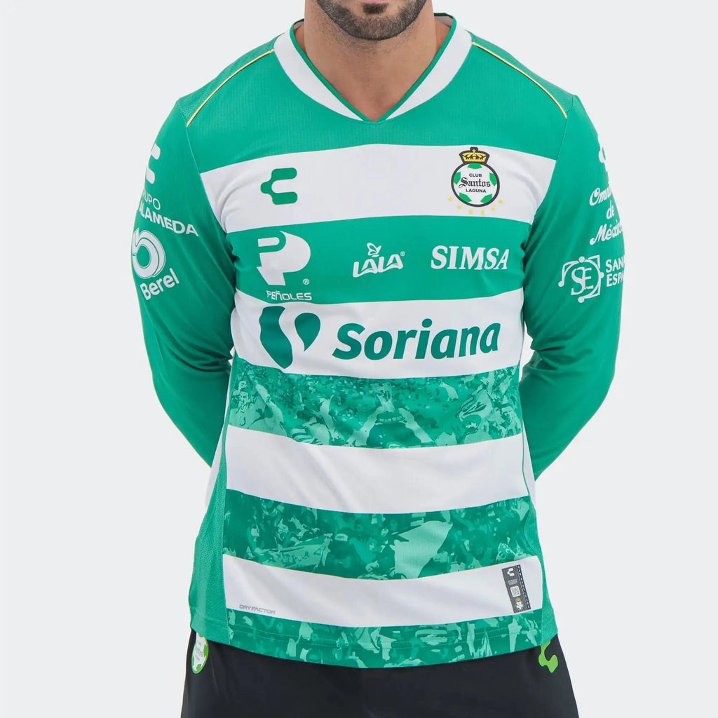Charly 2025-26 Santos Men's Stadium Home Long-Sleeve Soccer Jersey