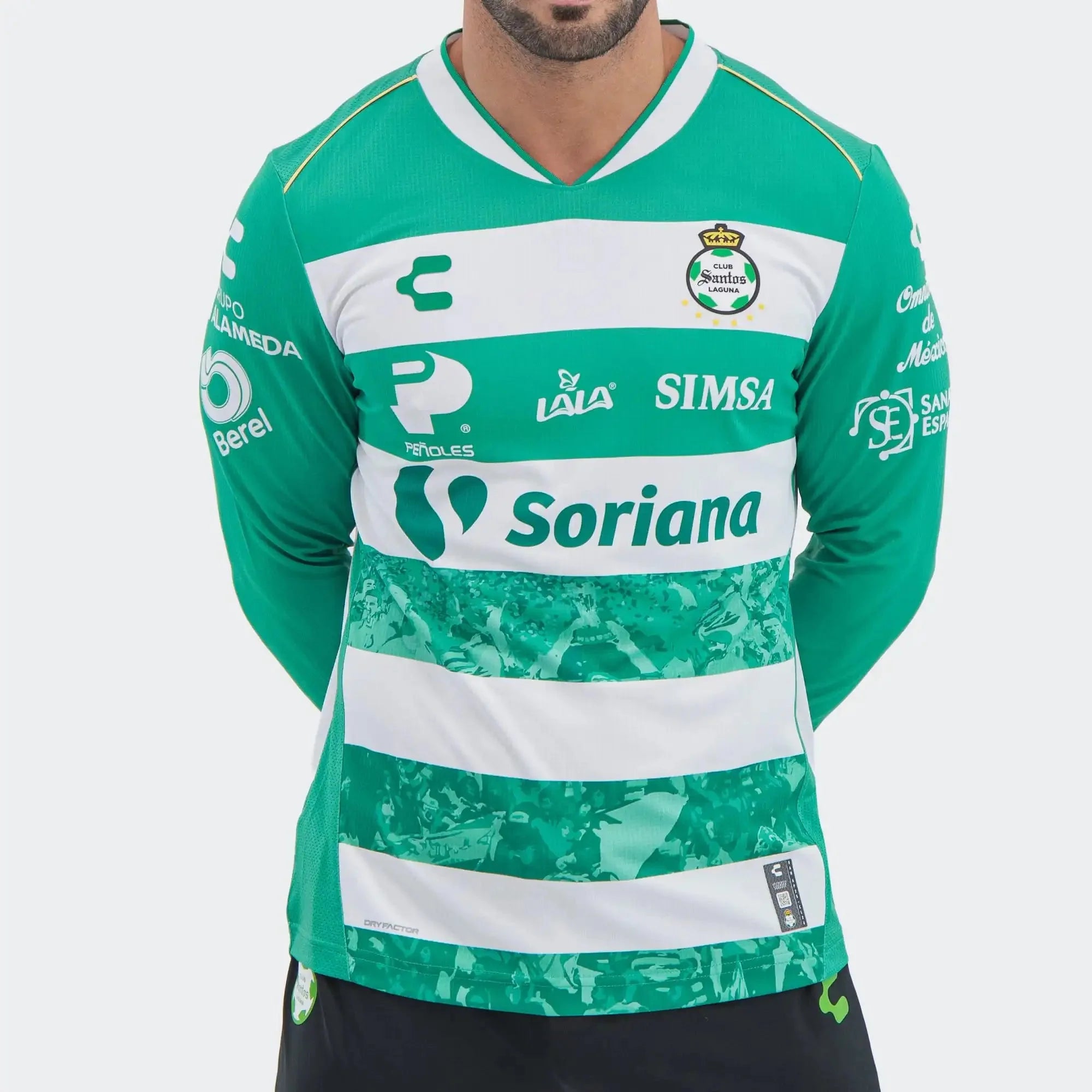 Charly 2025-26 Santos Men's Stadium Home Long-Sleeve Soccer Jersey