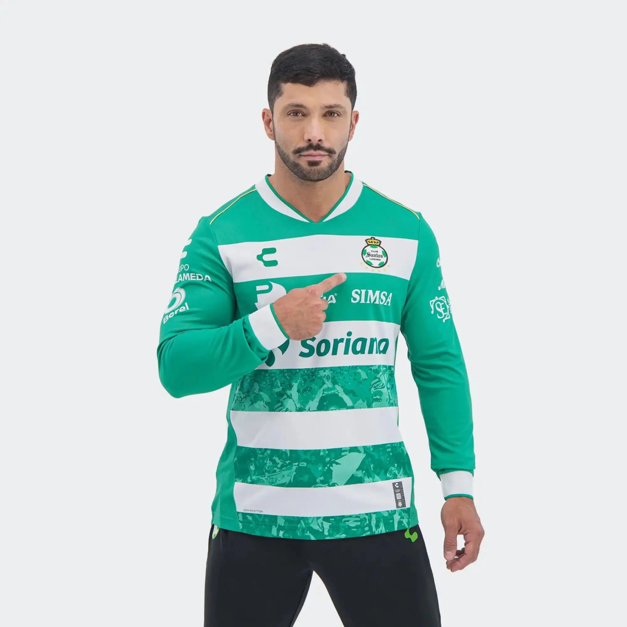 Charly 2025-26 Santos Men's Stadium Home Long-Sleeve Soccer Jersey