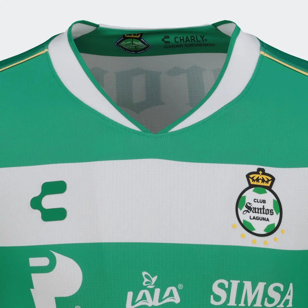 Charly 2025-26 Santos Men's Stadium Home Long-Sleeve Soccer Jersey
