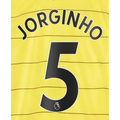 Chelsea 2021/22 Away Jorginho #5 Jersey Name Set Black