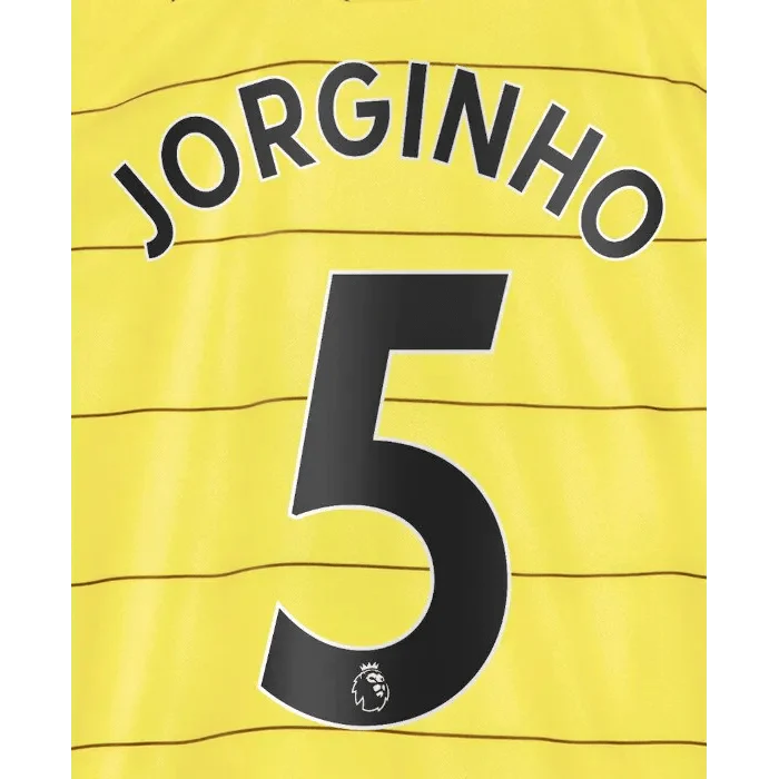 Chelsea 2021/22 Away Jorginho #5 Jersey Name Set Black