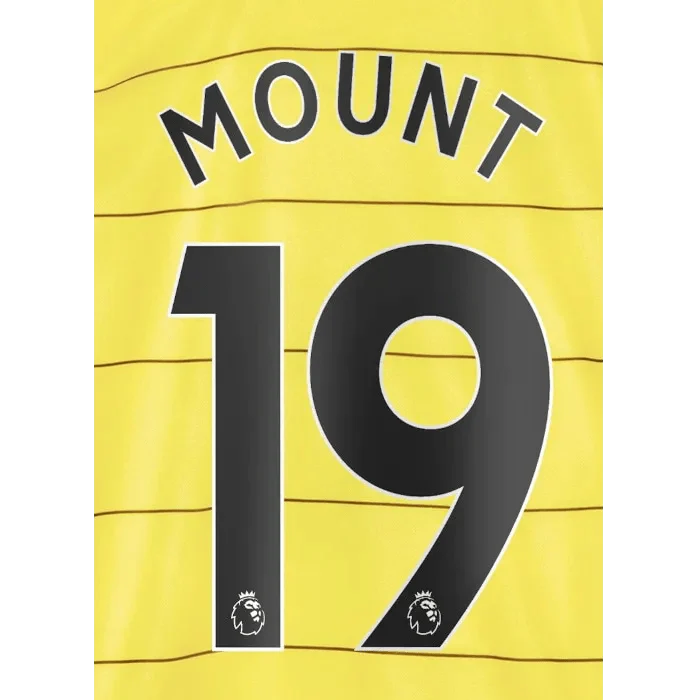 Chelsea 2021/22 Away Mount #19 Jersey Name Set Black