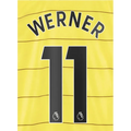 Chelsea 2021/22 Away Werner #11 Jersey Name Set Black