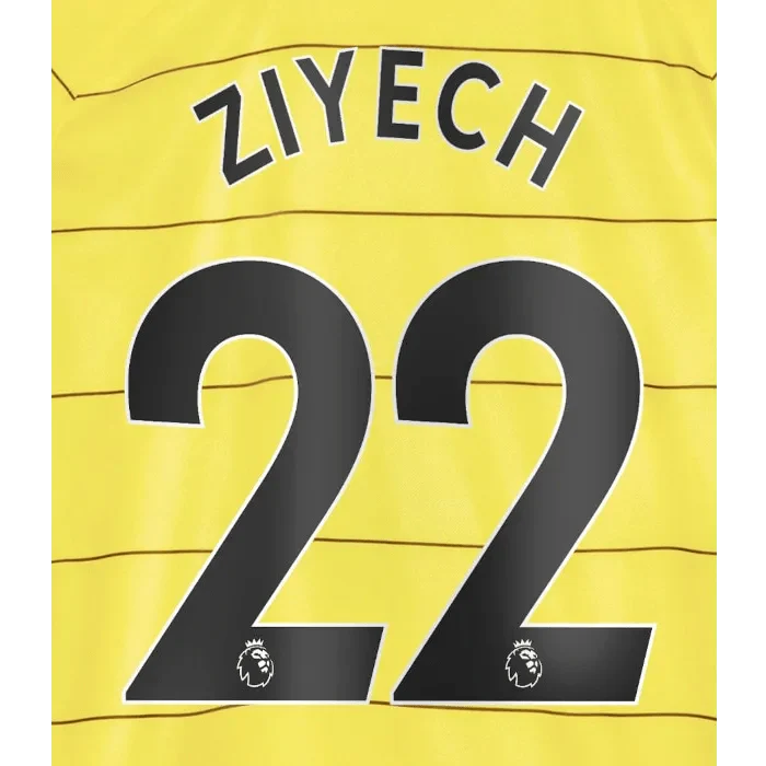 Chelsea 2021/22 Away Ziyech #22 Jersey Name Set Black