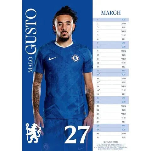 Chelsea 2026 Official Calendar