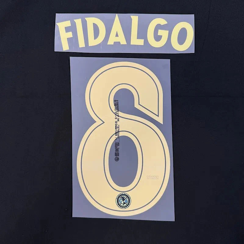 Club America 2025-26 Away FIDALGO #8 Official Name Set