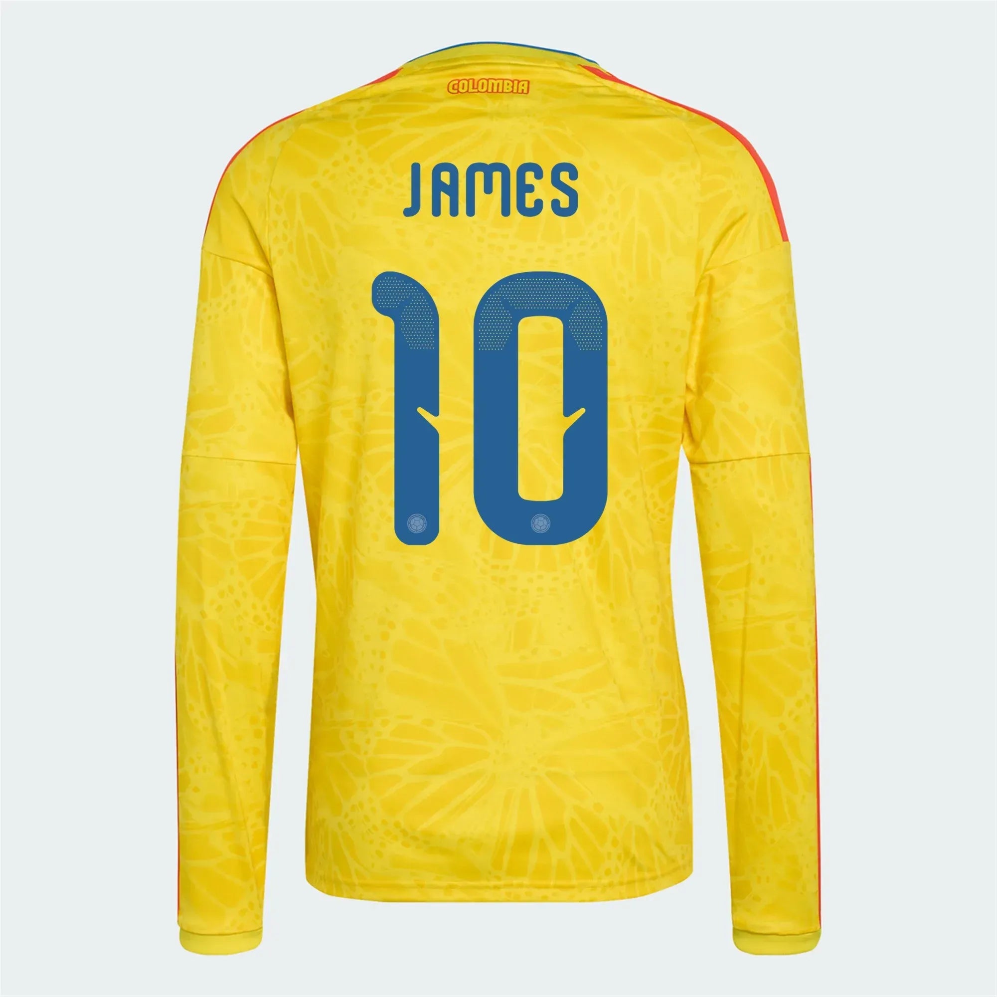 adidas 2026 Colombia Men's Stadium Home Long-Sleeve Soccer Jersey