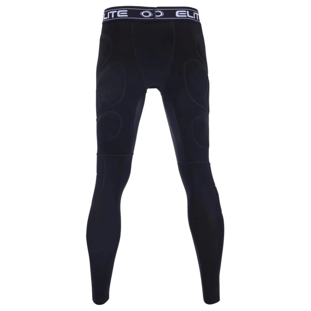Elite Sport Youth Goalkeeper Padded Compression Leggings - Black