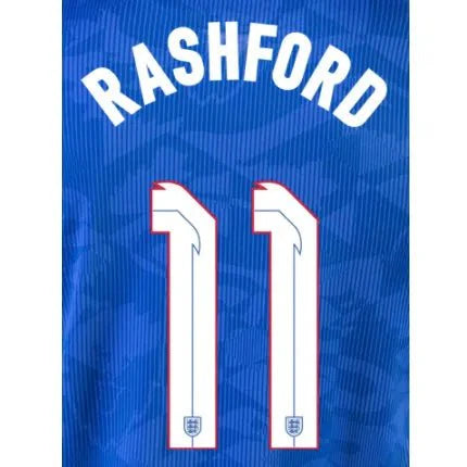 England 2020/22 Away Rashford #11 Jersey Name Set