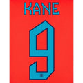 England 2022-23 Away Kane #9 Jersey Name Set