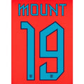 England 2022-23 Away Mount #19 Jersey Name Set