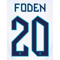 England 2022-23 Home Foden #20 Jersey Name Set
