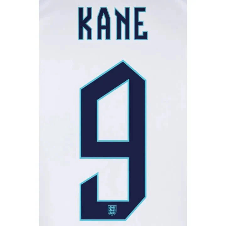 England 2022-23 Home Kane #9 Jersey Name Set
