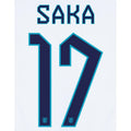England 2022-23 Home Saka #17 Jersey Name Set