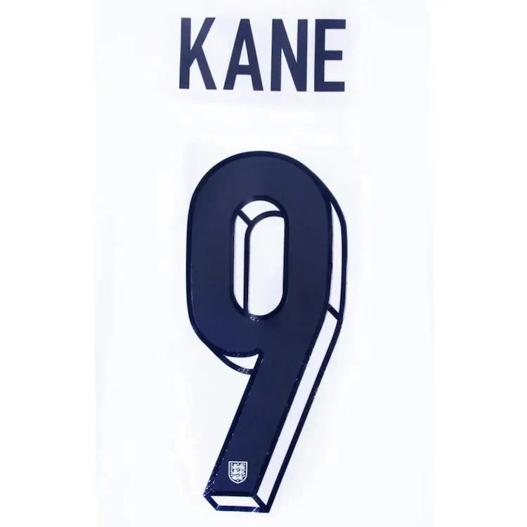 England 2024/25 Home Kane #9 Youth Jersey Name Set