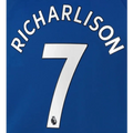 Everton 2021/22 Home Richarlison #7 Jersey Name Set White