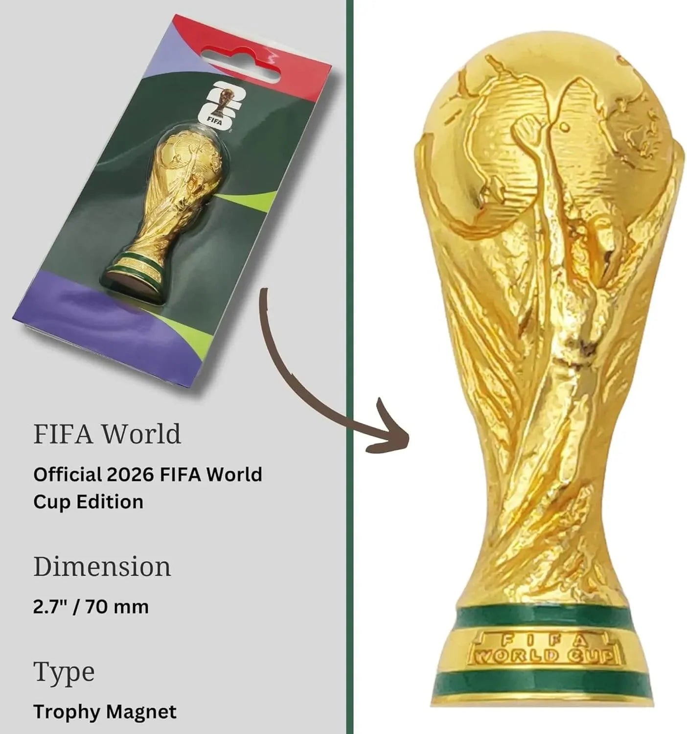 FIFA World Cup 3-Inch Trophy Magnet