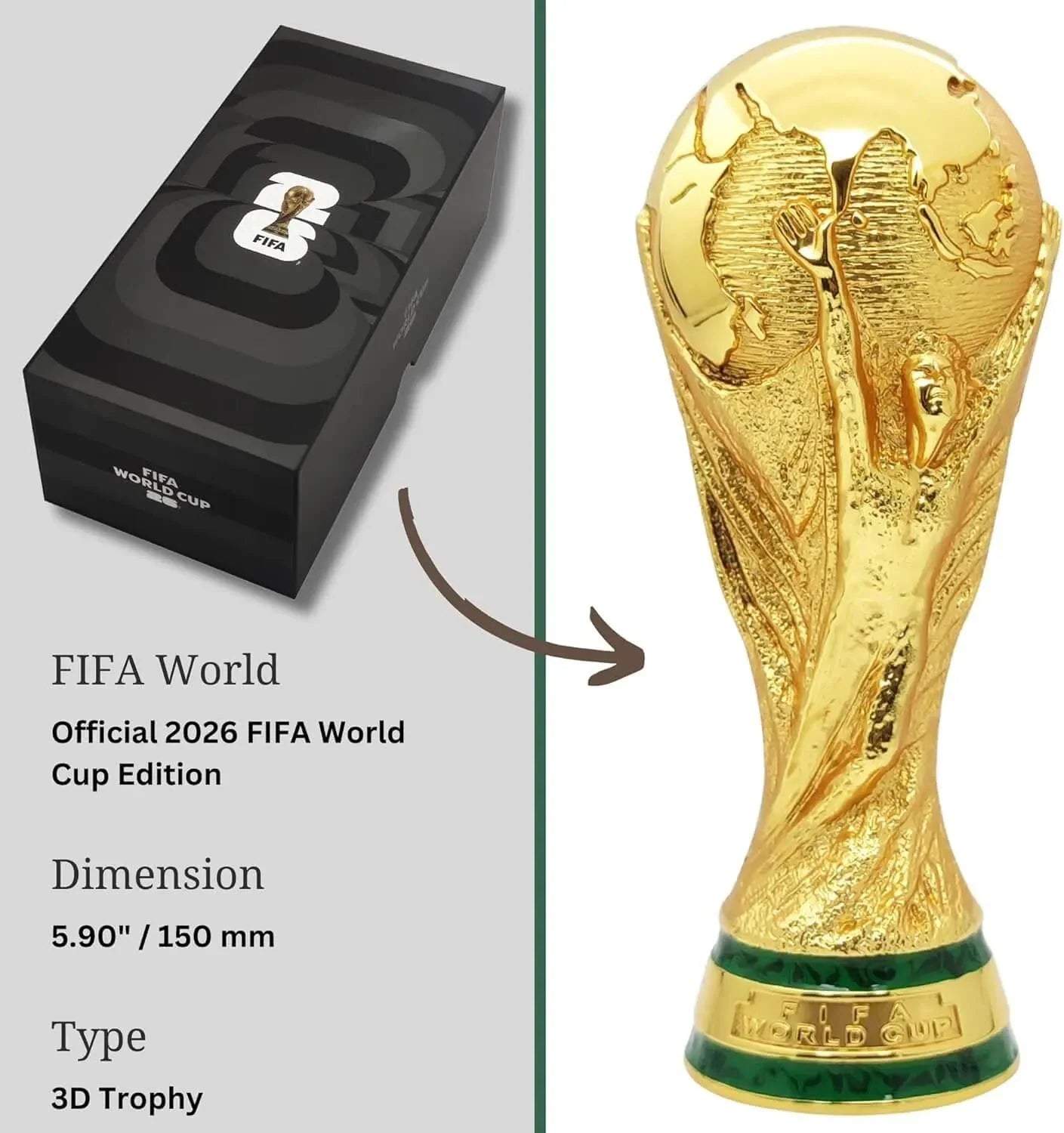 FIFA World Cup 3D 6-Inch Trophy Replica