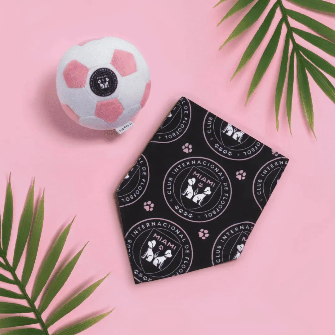 Floofball Miami Plush Large (7.5"x7.5") Soccer Ball - Dog Toy