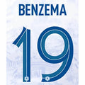 France 2022-23 Away Benzema #9 Jersey Name Set