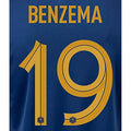 France 2022-23 Home Benzema #19 Jersey Name Set