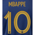 France 2022-23 Home Mbappe Youth #10 Jersey Name Set