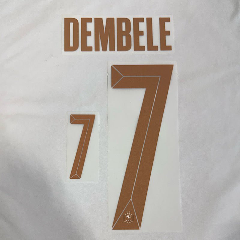 France 2026- Away DEMBELE #7 Official Name Set