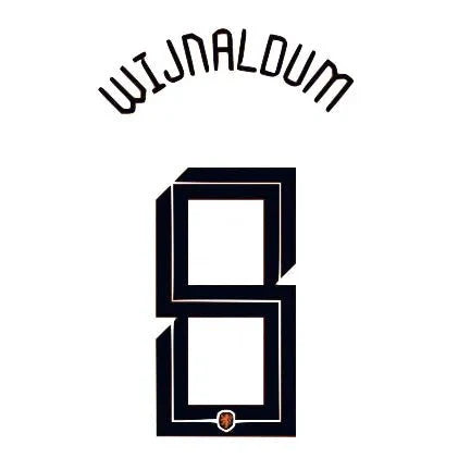 Netherlands 2020/21 Home Wijnaldum #8 Jersey Name Set