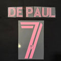 Inter Miami 2025-Away De Paul #7 Jersey Name Set